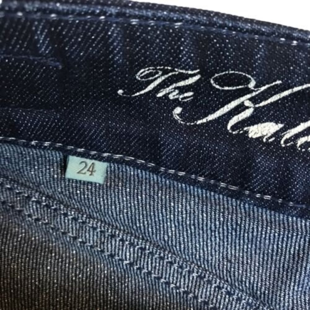 The Kate by Juicy Couture Jeans Dark Blue Pants Sz 24 Silver Denim 28 X 34 Y2K - Picture 10 of 12